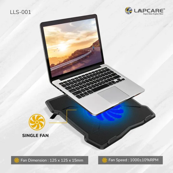 LAPCARE_Lapkool-I_Laptop_Cooling_pad_Compatible_for_up_to_15.6"_(39,6_cm)_laptops,_Features_1_USB_Port_-_Ergonomically_Designed_Laptop_Cooling_Station_with_Low_Noise