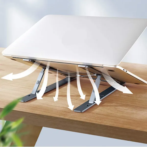 Laptop_Stand_For_Desk,_Ergonomic_Computer_Stand_Laptop_Riser,_Phone_And_Tablet_Stand_For_Desk,_Portable_Laptop_Elevator_Holder_Compatible_With_Macbook,_Laptop,Tablet_(Silver)