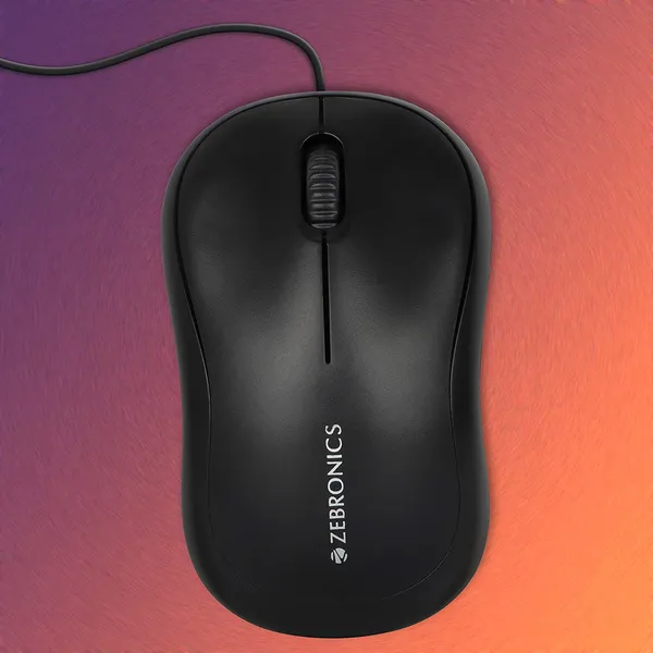ZEBRONICS_Zeb-Comfort_Wired_USB_Mouse,_3-Button,_1000_DPI_Optical_Sensor,_Plug_&_Play,_for_Windows/Mac,_Black
