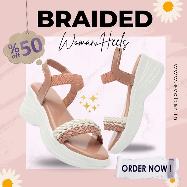 Peach_women_Dual_Color_Braided_strap_Wedges_Sandals