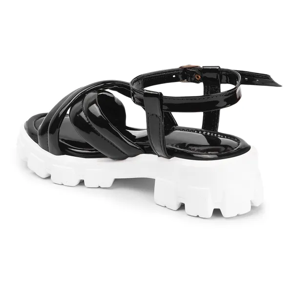 Black_Women_cross_strap_ankle_loop_platform_sandals