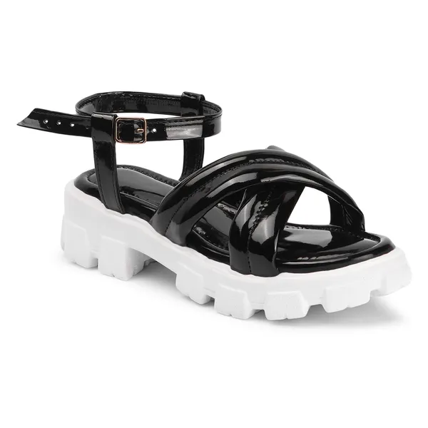 Black_Women_cross_strap_ankle_loop_platform_sandals