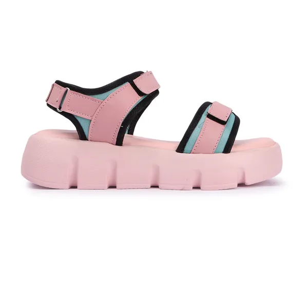 Pink_women_valcro_strap_printed_platfrom_sandals
