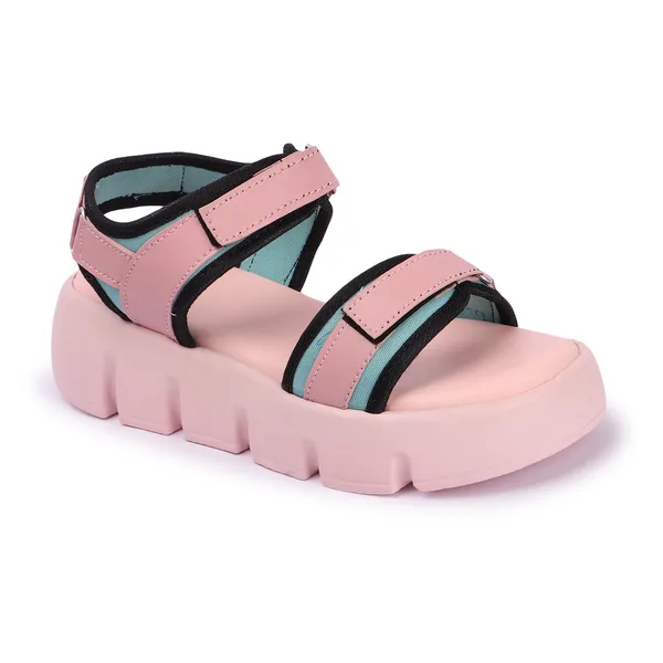 Pink_women_valcro_strap_printed_platfrom_sandals