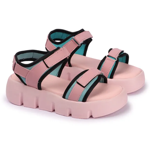 Pink_women_valcro_strap_printed_platfrom_sandals