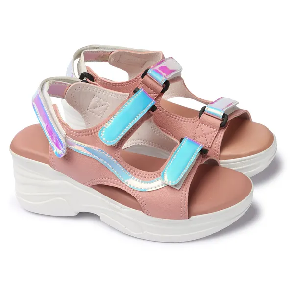 Peach_women_Iridescent_Metallic_Wedges_Sandals