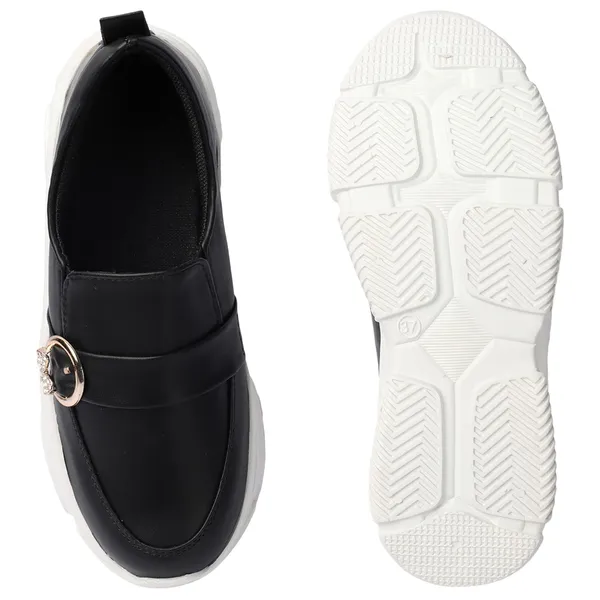 Black_women_synthetic_leather_loafer_moccasins