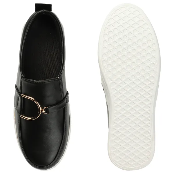 Black_women_synthetic_leather_loafer_moccasins