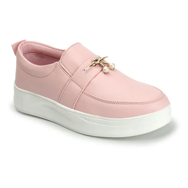Pink_women_synthetic_leather_embellished_loafer_moccasins