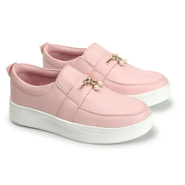 Pink_women_synthetic_leather_embellished_loafer_moccasins