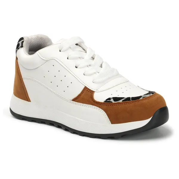White_women_synthetic_&_velvet_fusion_flatform_sneakers
