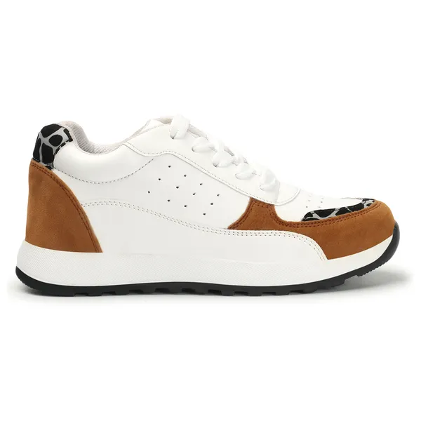 White_women_synthetic_&_velvet_fusion_flatform_sneakers