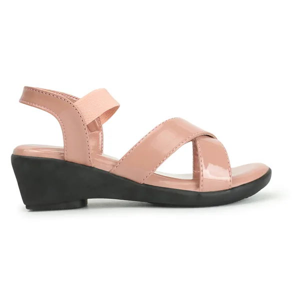 Peach_women_Solid_Cross_strap_Wedges_Sandals
