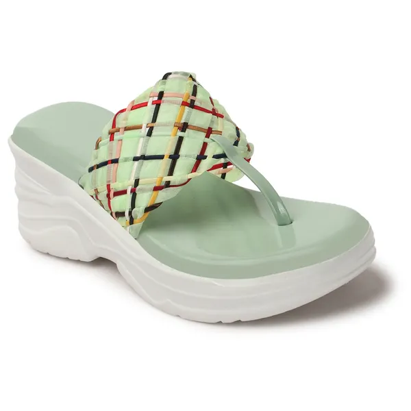 Green_women_Iridescent_Metallic_Wedges_Sandals