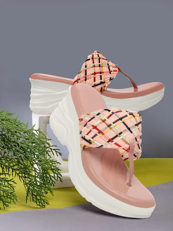 Peach_women_Iridescent_Metallic_Wedges_Sandals