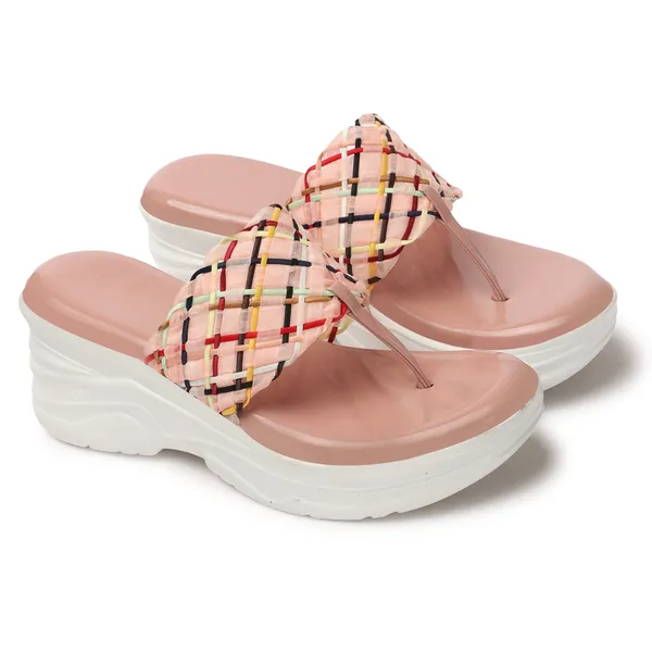 Peach_women_Iridescent_Metallic_Wedges_Sandals