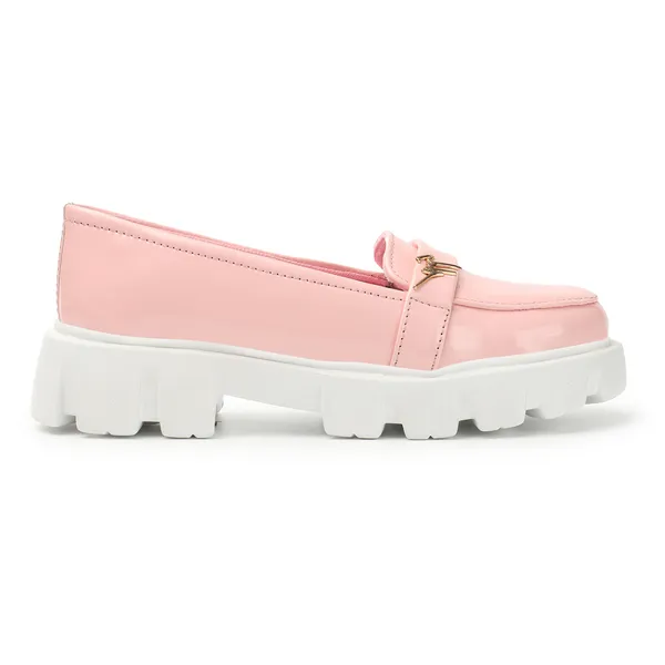Pink_women_synthetic_patent_leather_Chunky_loafer_moccasins