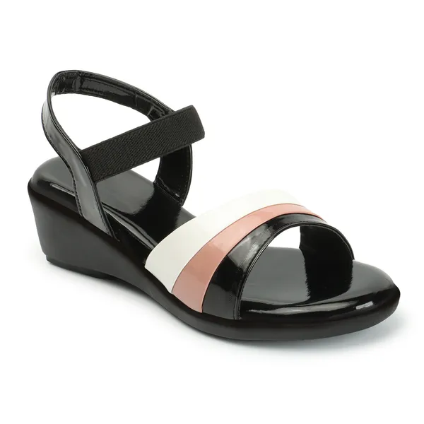 Black_women_Tricolor_Wedges_Sandals
