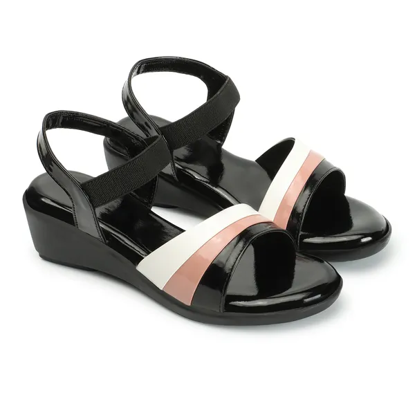 Black_women_Tricolor_Wedges_Sandals
