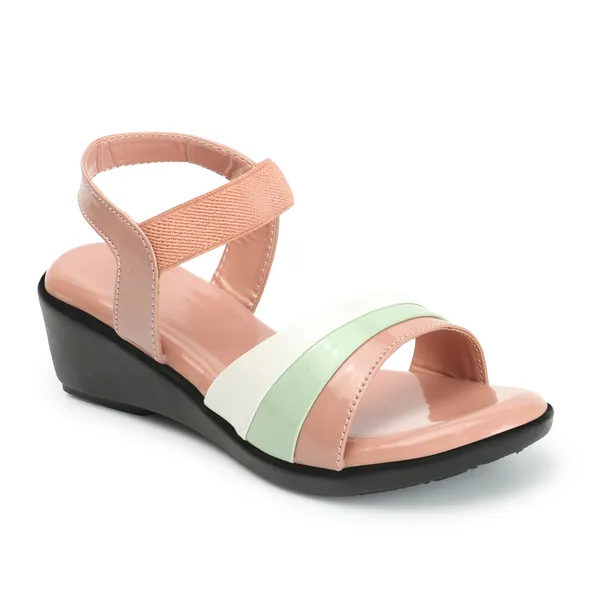 Peach_women_Tricolor_Wedges_Sandals