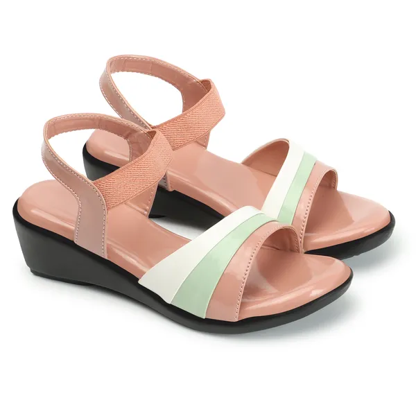Peach_women_Tricolor_Wedges_Sandals