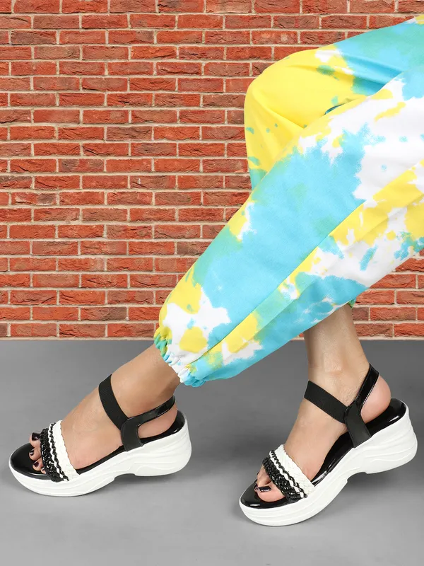Black_women_Dual_Color_Braided_strap_Wedges_Sandals