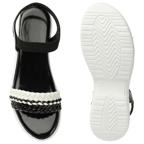 Black_women_Dual_Color_Braided_strap_Wedges_Sandals