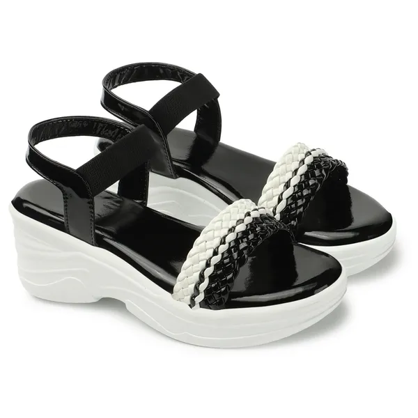 Black_women_Dual_Color_Braided_strap_Wedges_Sandals