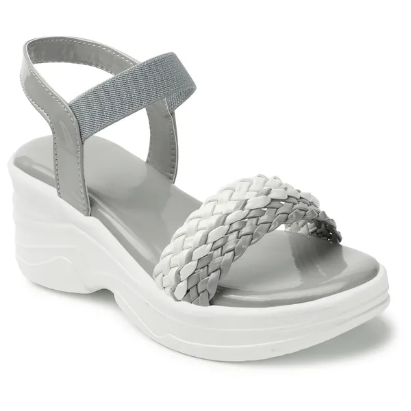 Grey_women_Dual_Color_Braided_strap_Wedges_Sandals