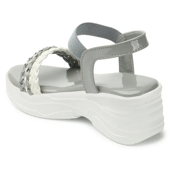 Grey_women_Dual_Color_Braided_strap_Wedges_Sandals