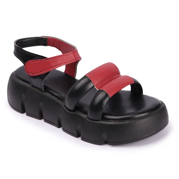 Black_women_valcro_strap_colorblocked_platfrom_sandals