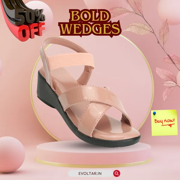 Peach_women_Solid_Cross_strap_Wedges_Sandals