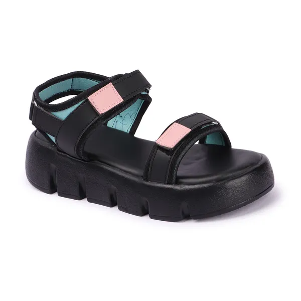Black_women_valcro_strap_printed_platfrom_sandals