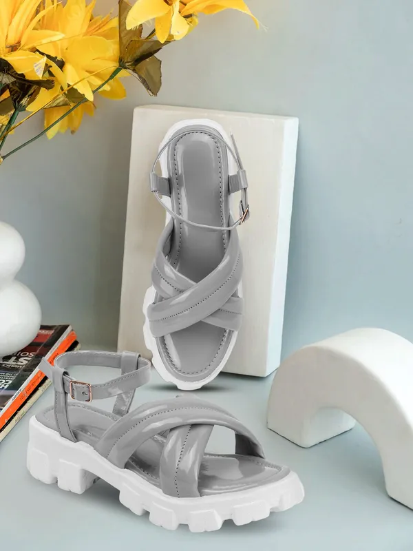 Grey_Women_cross_strap_ankle_loop_platform_sandals