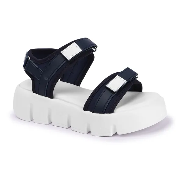 White_women_valcro_strap_printed_platfrom_sandals