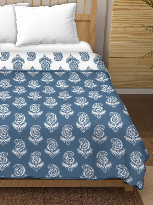 Double_Bed_Blue_Cotton_Jaipuri_Hand_Block_Printed_Dohar_|_Reversible_Dohar/AC_Blanket_|_All_Weather_Light_Weight|180_GSM