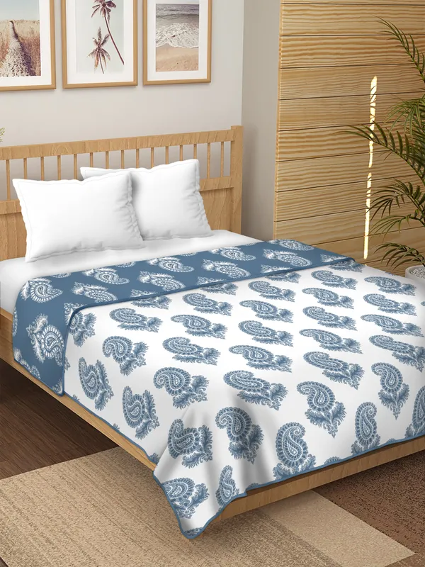 Double_Bed_Blue_Cotton_Jaipuri_Hand_Block_Printed_Dohar_|_Reversible_Dohar/AC_Blanket_|_All_Weather_Light_Weight|180_GSM