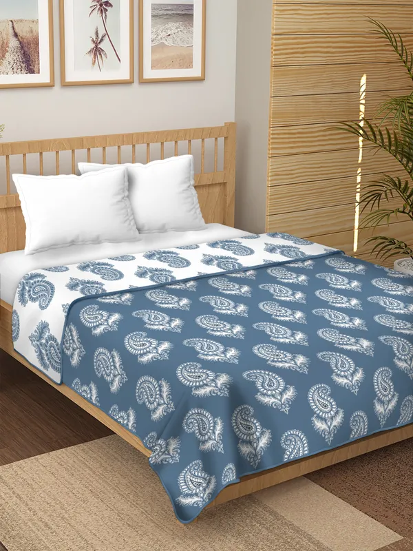 Double_Bed_Blue_Cotton_Jaipuri_Hand_Block_Printed_Dohar_|_Reversible_Dohar/AC_Blanket_|_All_Weather_Light_Weight|180_GSM