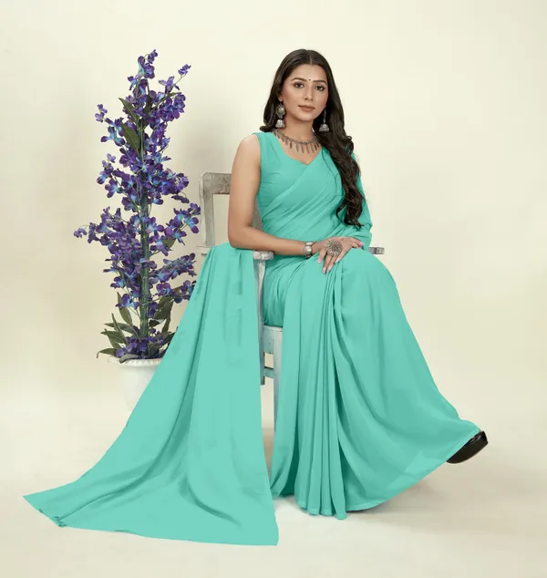 Light_Blue_Solid_&_Plain_Bollywood_Georgette_Saree
