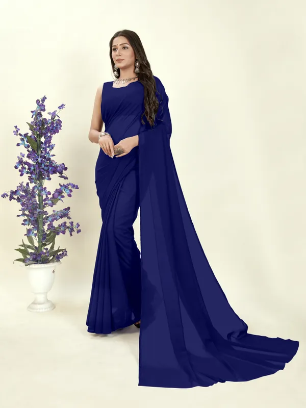 Dark_Blue_Solid_&_Plain_Bollywood_Georgette_Saree
