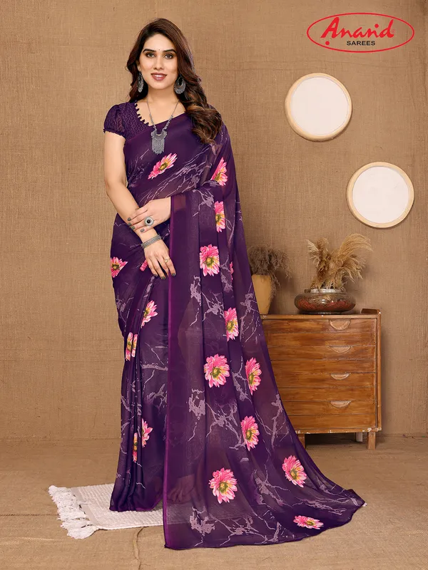 Floral_Print_Bollywood_Georgette_Saree???(Purple,_Blue,_Pink)