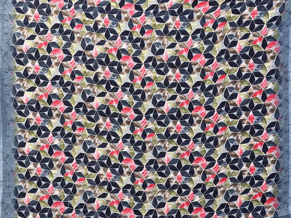 Printed,_Geometric_Print_Bandhani_Georgette_Saree???(Blue,_Black)