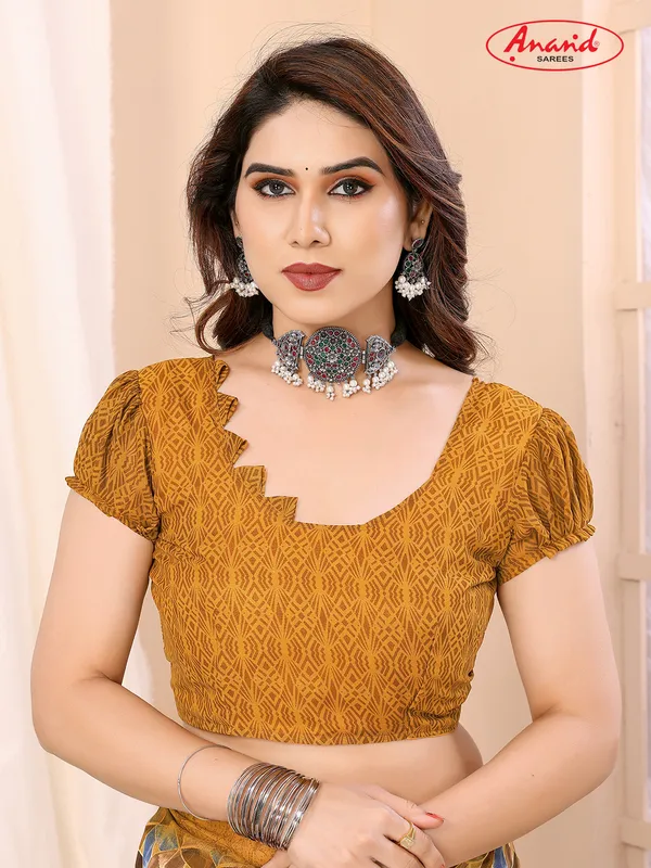 Printed,_Geometric_Print_Bandhani_Georgette_Saree???(Red,_Brown)