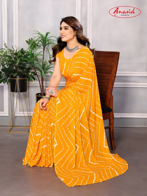 Paisley,_Printed_Bandhani_Georgette_Saree_(Yellow)