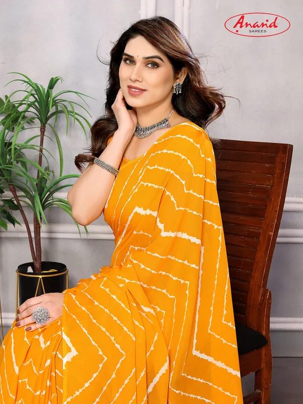 Paisley,_Printed_Bandhani_Georgette_Saree_(Yellow)
