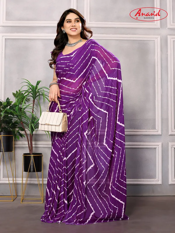 Graphic_Print_Bollywood_Georgette_Saree_(Purple)
