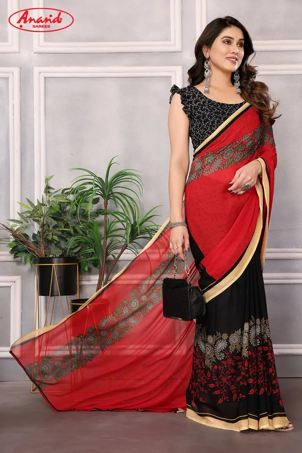 Paisley,_Floral_Print_Daily_Wear_Georgette_Saree_(Red)