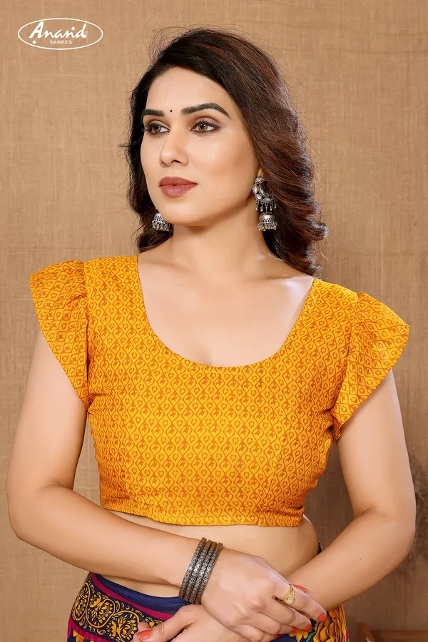 Blue_&_Mustard_Sarees_Floral_Print_Daily_Wear_Georgette_Saree