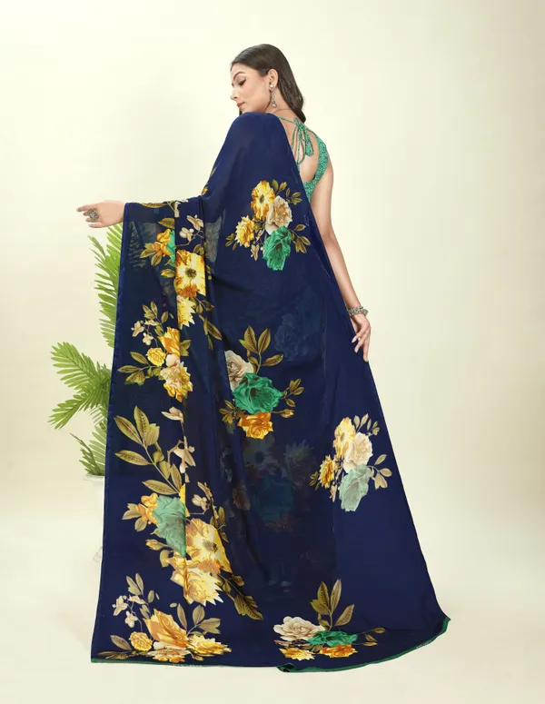 Dark_Blue_Sarees_Floral_Print_Daily_Wear_Georgette_Saree