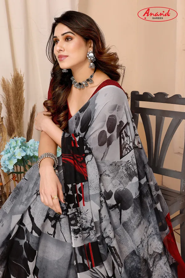 Printed,_Graphic_Print,_Floral_Print_Bollywood_Georgette_Saree_(Light_Blue)
